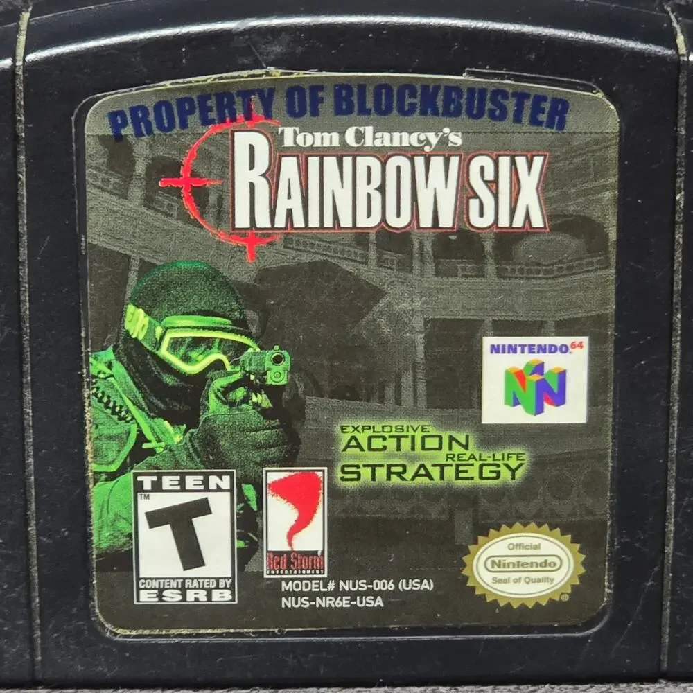 Tom Clancy's Rainbow Six Nintendo Game N64 Gaming Cartridge
